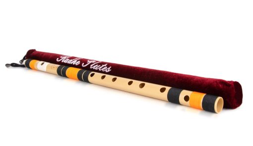 Radhe Flutes Right HAnd C Natural With Velvet Cover