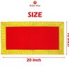 Pure Cotton Pooja Aasan Cloth (10" x 20") Inch - Red