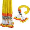 Marigold Garland For Decoration Artificial Marigold Flowers Decorations Indian Décor For Pooja, Wedding, Events, Diwali, Decor 1Pc (Yellow) Marigold Garland For Decoration Artificial Marigold Flowers Decorations Indian Décor For Pooja