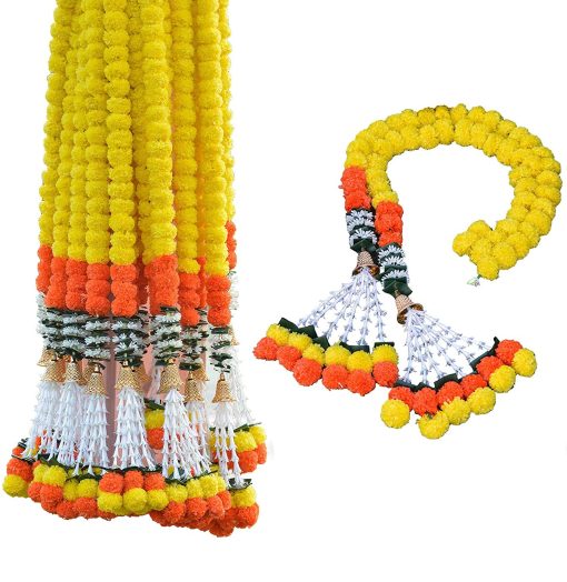 Marigold Garland For Decoration Artificial Marigold Flowers Decorations Indian Décor For Pooja