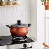 Non-stick Handi with Glass Lid and 2 Way Non-stick Coating, Red