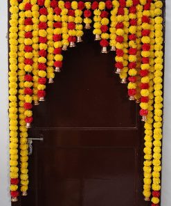 Home Decorative Artificial Flowers Malai With Bell