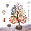 Seven Chakra Healing Bonsai Tree, 7 Chakra Crystal Money Tree Of Life D?cor - Feng Shui Wire Bonsai Beaded Wire Bonsai Tree With Genuine Crystal Base