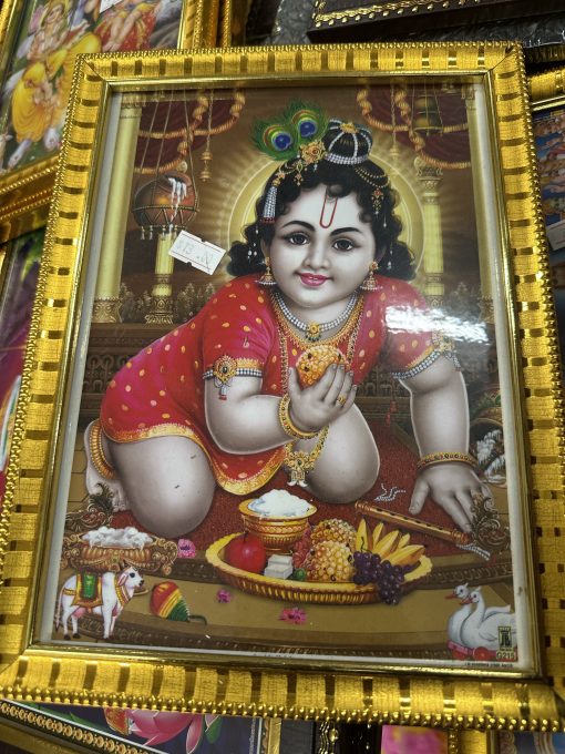 baby Krishna photo Frame - 26x20cm Assorted