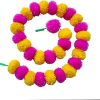 Artificial Pink And Yellow Marigold Flowers Garland For Decoration