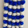 Artificial blue and white Marigold Flowers Garland For Decoration