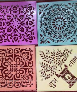 Diwali decor rangoli patterns stencils Assorted single piece