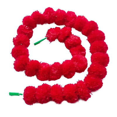Artificial Red Marigold Flowers Garland For Decoration Artificial Red Marigold Flowers Garland For Decoration