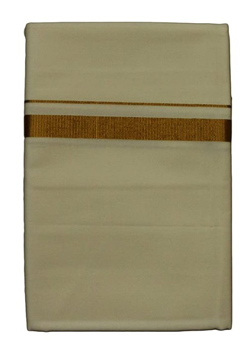 Men's Half sleeve Cotton Silk Shirt-40 and Dhothi Set
