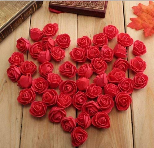 Stemless Floating Artificial Flower Heads Mini Small Floral Fake Foam Rose For Crafts, Festival, Home, Pooja Room Decorations Pack Of 10 Stemless Floating Artificial Flower Heads