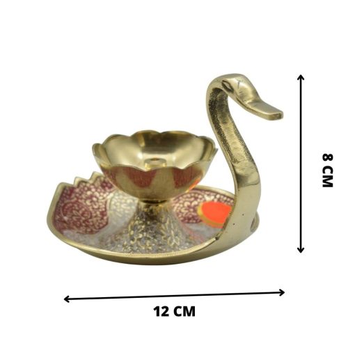 Brass Diyas For Pooja RoomSwan Design Diya Oil Lamp Stand