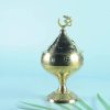Oil Lamp Akhand Diya/Laltern For Navratri Om Swastik Hindu Puja/Pooja Religious Diya Brass Om Swastik Akhand Diya For Puja Oil Lamp