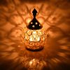 Decorative Brass Crystal Oil Lamp, Tea Light Holder Lantern Oval Shape Diwali Gifts Home Decor Puja Lamp Brass Crystal Diya Oil Lamp