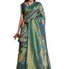 Banarasi Silk Blend Blue Saree