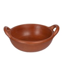 Handmade earthen Clay Cooking pan / kadai