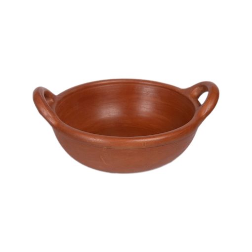 Handmade Earthen Clay Cooking Pan / Kadai 2500 Ml / 2.5 Liter Handmade earthen Clay Cooking pan / kadai