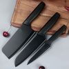 Professional Chef Knife With Black Blade