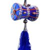 Car Hanging Damru/ Udukai / Accessories Interior Decor, 7 X 6 X 6 Cm , Blue Unique car Hanging interior Decor
