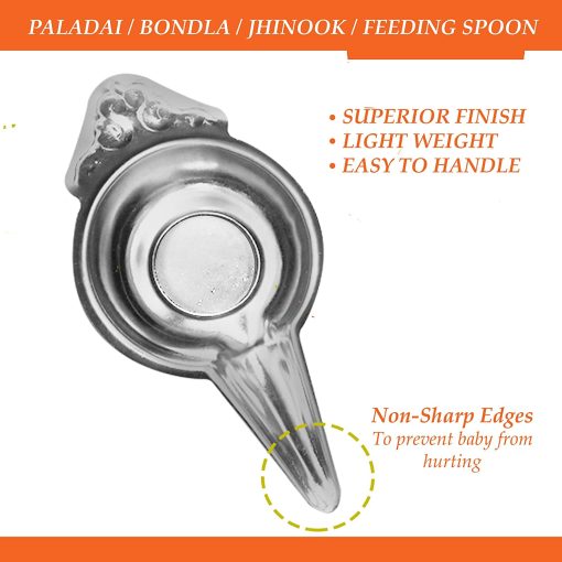 Stainless Steel Sanku Paladai Bondla Uggu Ginne for Newborns (7x4 cm Pack of 1)