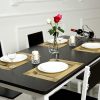 Rectangular Heat-Resistant Woven Pvc Vinyl Stain Resistant Placemat For Dining Table - Easy To Clean Set Of 4 Table Placemat Set