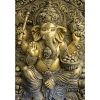 3D Print Latest Door Living room Bed Room Home Hall wall stickers Sheet roll 3d ganesha wallpapers for walls Golden Ganesha Mural wallpaper for home ( Vinyl Self Adhesive 36X60 Inches )