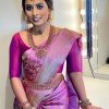 Banarasi Silk Blend Pink Saree