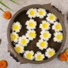 White Artificial Big Fake Foam Hawaii Beach Water Floating Flowers For Decoration, Pooja Thali. Festival & Events, Home, Table, Bedroom, Pooja Room Pack Of 8 Stemless Floating Artificial Flower Heads