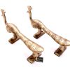 Brass Peacock Design Door Handle Pair
