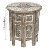 Wooden Brass Carving/Square Beautiful Carving Design Side Table/Coffee