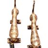 Peacock Design Brass Door Handle Pair (6 Inches, Antique Yellow) Brass Peacock Design Door Handle Pair