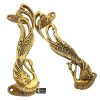 Peacock Design Brass Door Handles