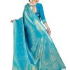Banarasi Silk Blend Blue Saree