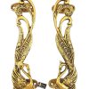 Peacock Design Brass Door Handles