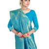 Banarasi Silk Blend Blue Saree