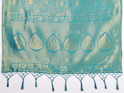 Banarasi Silk Blend Blue Saree