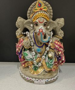 Pooja Needs Eco Friendly Clay Ganesha Statue Fully soluable Clay Ganesh Murti Statue – 7 Inch ChennaiStore