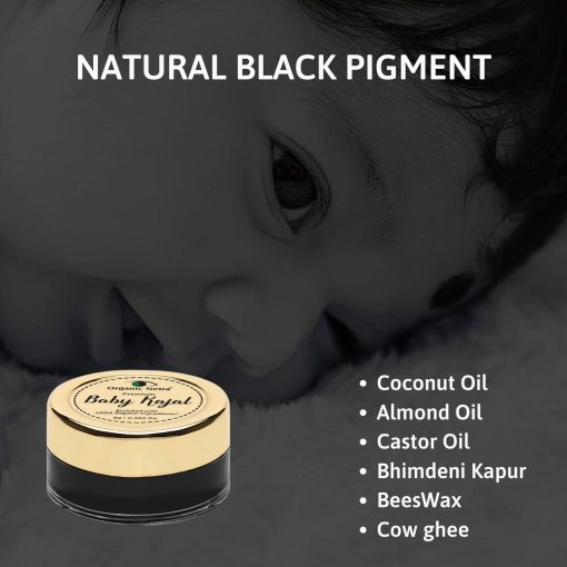 Organic Netra Baby Kajal - Water Resistant,Matte, Smudge Proof, Long lasting,For Normal Skin type,All Natural and Organic with no Harmful chemicals -8 gm