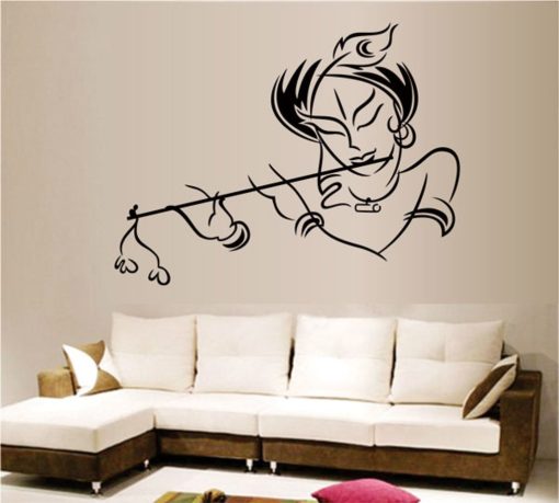 'Krishna' Wall Sticker (Pvc Vinyl, 50 Cm X 70 Cm, Multicolour) 'Krishna' Wall Sticker