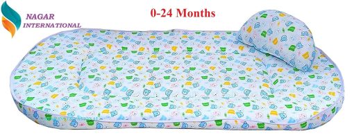 Baby Bedding Set with Mosquito Net and Bumper Guard (Blue) Cotton