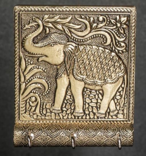 Showpiece Elephant German Oxidised Keystand (4 X 5) ChennaiStore
