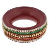 Decorative Mangal Kalash With Coconut For Pooja Decorative Loti With Nariyal Navrang Kalash For Puja Wedding Temple Diamond Kalash Loti Nariyal Set Wood