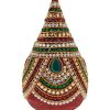Decorative Mangal Kalash With Coconut For Pooja Decorative Loti With Nariyal Navrang Kalash For Puja Wedding Temple Diamond Kalash Loti Nariyal Set Wood