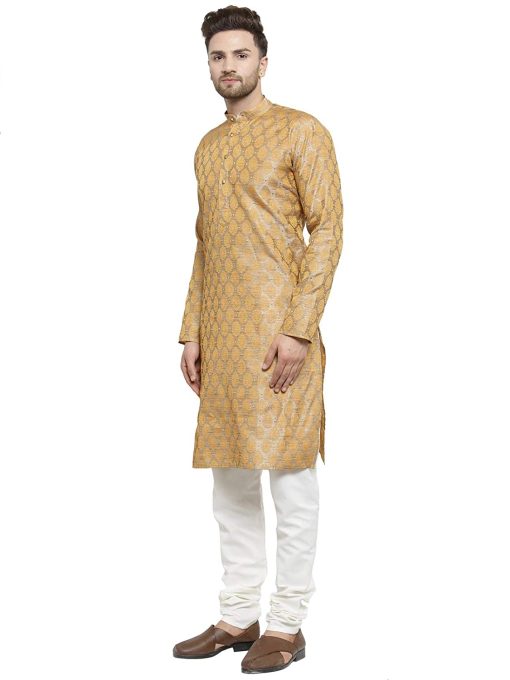 Traditional Means Cotton Silk Kuurta And Pyjama Set
