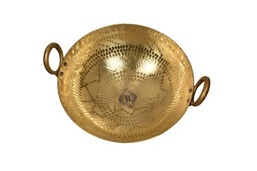 Hammered Brass Kadhai (3 L