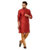 Kurta Pyjama Men’S Jacquard Silk Kurta And Pyjama Size L, Light Gold ChennaiStore