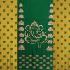 Traditional Ganesha Backdrop Cloth For Pooja Decorations 8 X 8 Feet Copper Chembu Beautiful Hand Painted Kalasa For Pooja