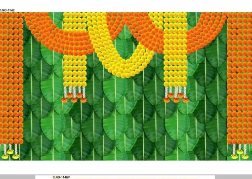 Marigold And Banana Leaf Decoration Backdrop Cloth Traditional