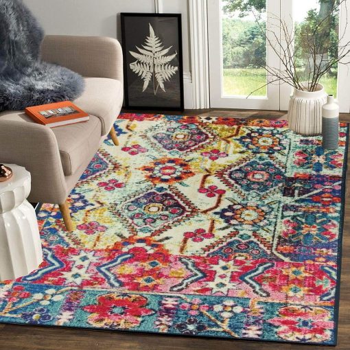 3 X 5 Feet Multi Printed Vintage Persian Carpet Rug Runner For Bedroom/Living Area/Home With Anti Slip Backing 3 X 5 Feet Multi Printed Vintage Persian Carpet Rug Runner For Bedroom/Living Area/Home With Anti Slip Backing