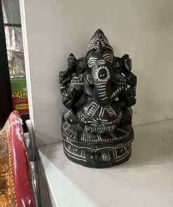 Black Stone Ganesha Vinayaga Ganpati Murti
