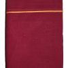 100% Cotton Medum Maroon Dhoti For Men -Single Mundu/1.30X2.00 Meter Single Dhoti